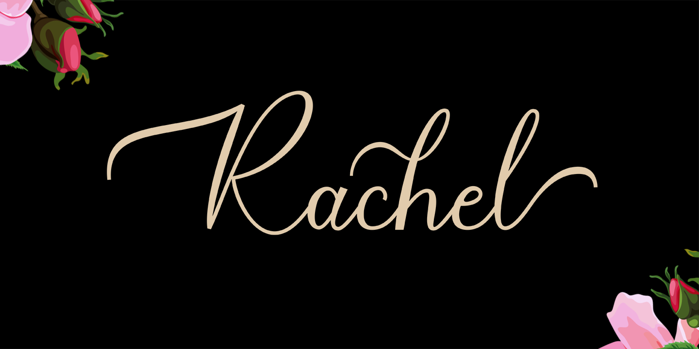Пример шрифта Rachel #1